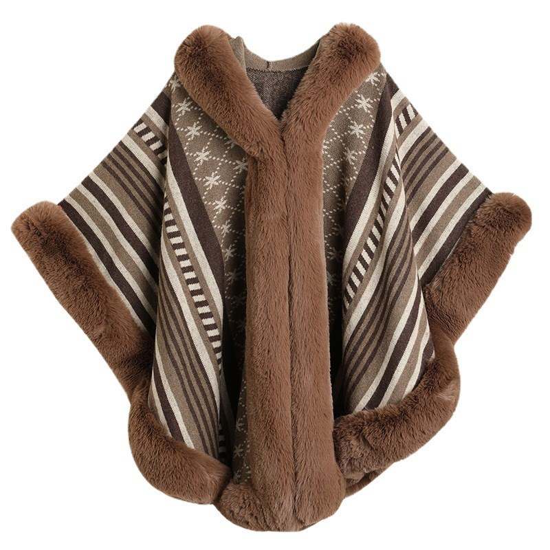 Mocha Fur Poncho