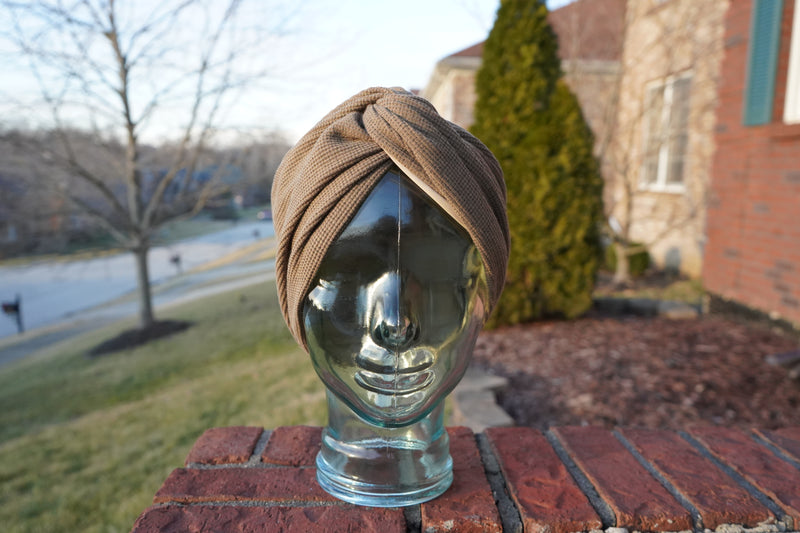 Waffle Turbans - Olive Green