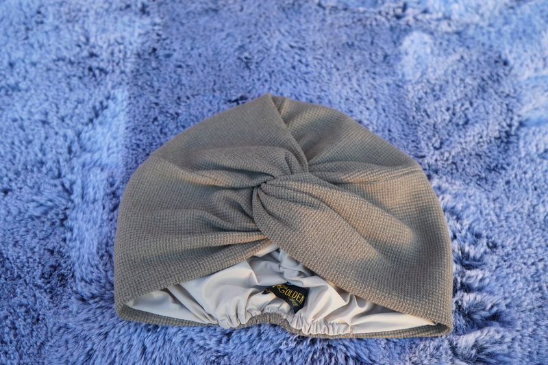 Waffle Turbans -  Light  Gray